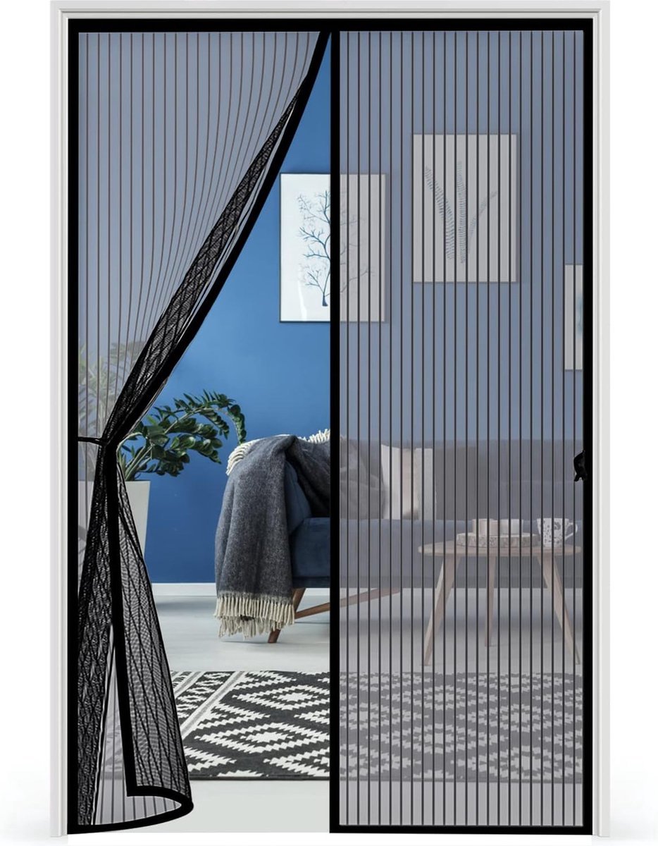 Stunq® Magnetisch Vliegengordijn voor Balkondeur en Terras, 100 x 210 cm, Automatisch Sluitend