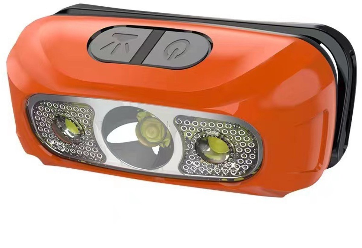 300 lumen, oplaadbare hoofdlamp voor volwassenen, USB oplaadbare hoofdlamp, IPX4 waterdicht, LED sensor hoofdlamp, geschikt voor hardlopen, kamperen en lezen, lange gebruiksduur, groen