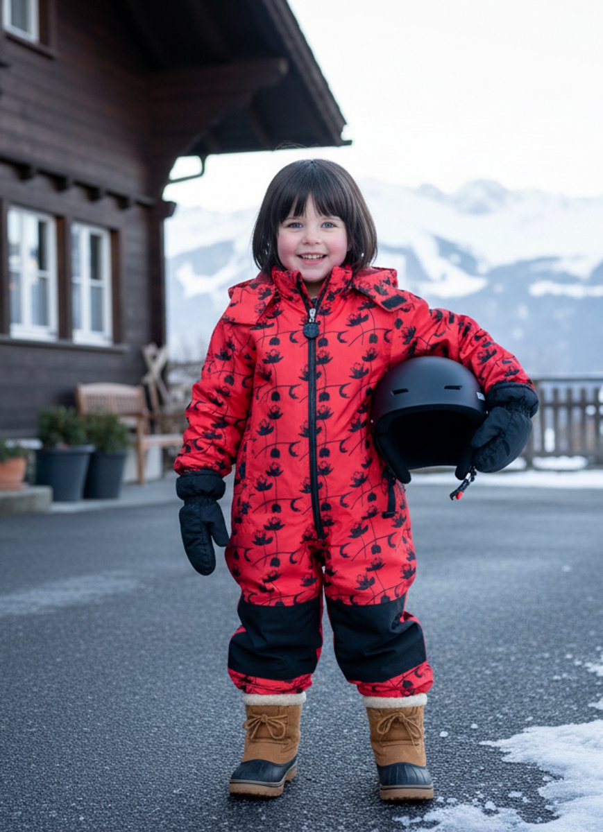 Ducksday Winterpak – Skipak voor kleuters – Sneeuwpak – Snowsuit – Waterdicht Winddicht & PFAS-vrij – Gerecycled Polyester – – Missy Rood