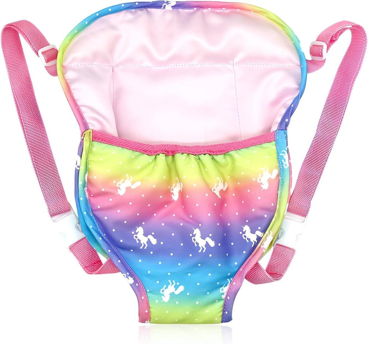 Rugzak voor poppen 45 cm met verstelbare schouderbanden in regenboogkleuren - Speelgoed voor kinderen - Cadeau-ideeën