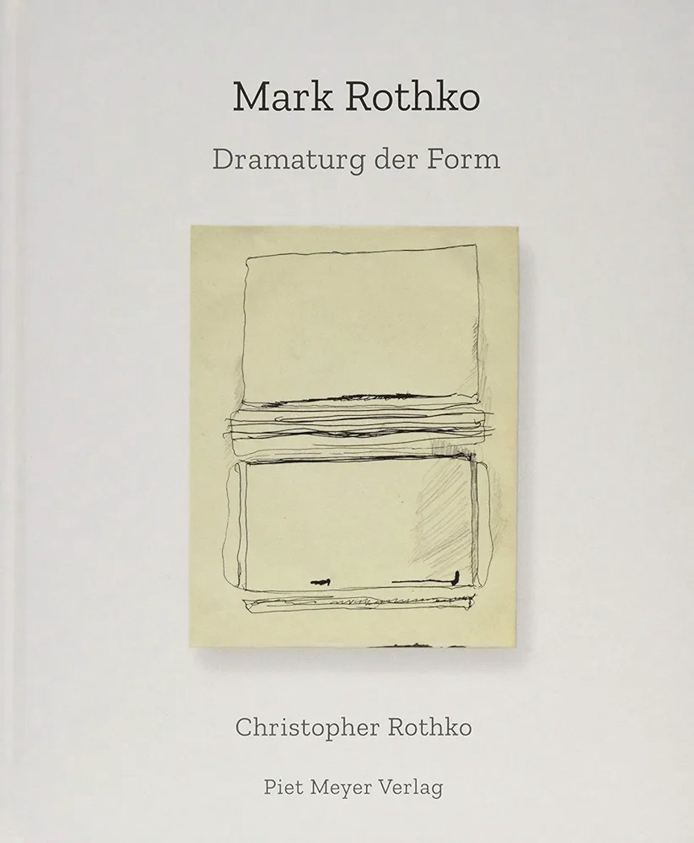 Boek "Mark Rothko Dramaturg der Form" met een schets van twee rechthoeken.
