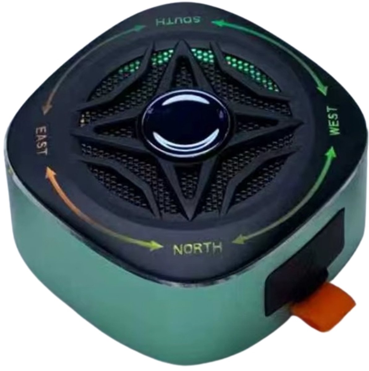 Fivesquare SpinWave Waterproof Speaker – Mini Bluetooth Speaker met Gyro-Spinner Design, RGB Licht, IPX7 & Bass/TWS Groen