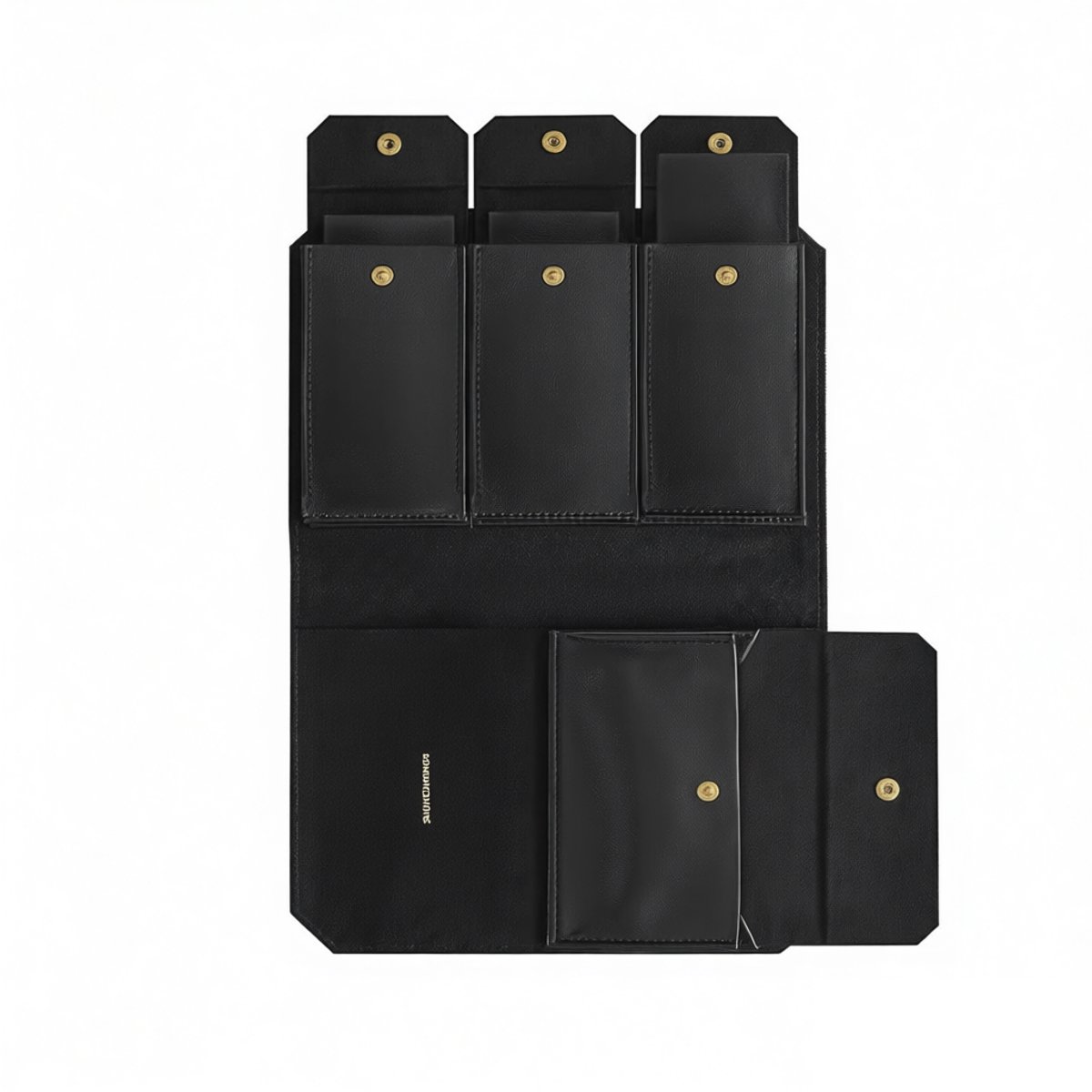 3-vaks horlogebag 22×14,5×4,5cm zwart Geweven reliëf PU-leer + imitatiesuède voering Multifunctionele reis-horlogebox Voor drie horloges en accessoires Draagbaar voor zakenreizen