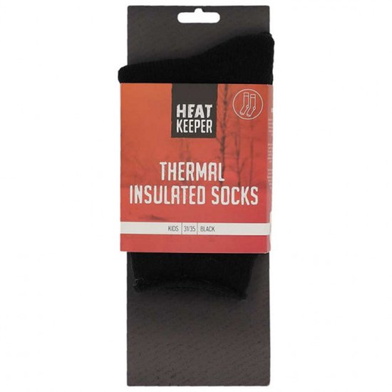 Heat Keeper Kinder Thermo Sokken Zwart - TOG Waarde 2.3 - Maat 31/35