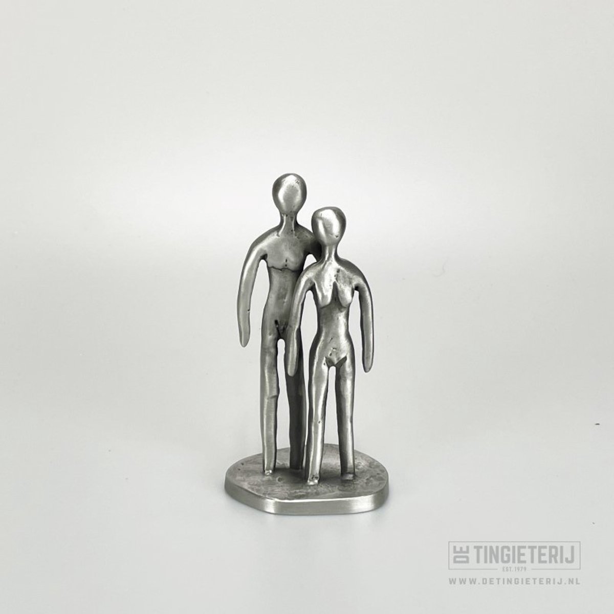 Sculptuur ''Het Gezin'' - Echtpaar - Beeldje familie - klassiek - tinnen huwelijk - 10 jaar getrouwd - Cadeau Moederdag - Geschenk Moederdag