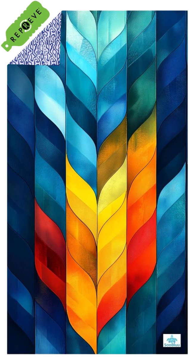SooBluu Sneldrogende handdoek reishanddoek strandlaken XL - FLAME - Duurzaam gemaakt van gerecycled plastic rPET tot Microvezel Strandhanddoek 100 X 190 CM