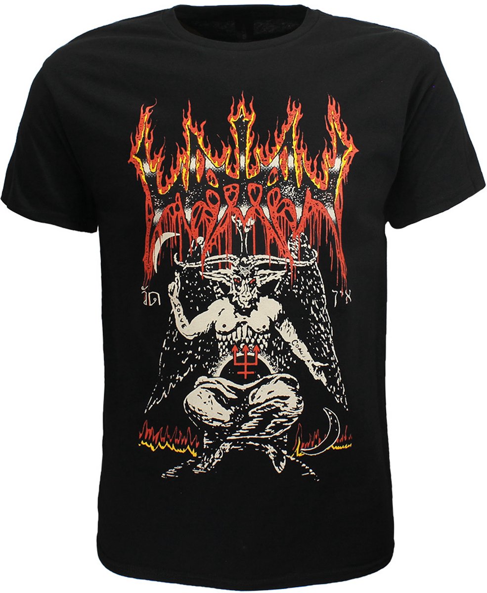 Watain Baphomet Flaming Logo T-Shirt - Officiële Merchandise - S