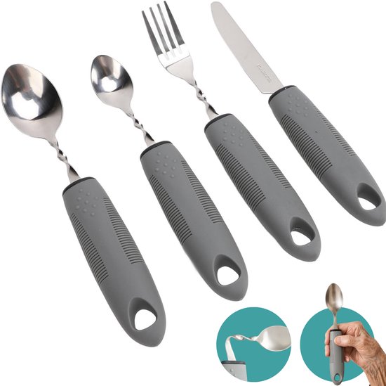 Care by Aazzam buigbaar aangepast bestek – 4-delig – verdikt handvat