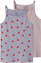 NAME IT - NKFSTRAP TOP 2P LAVENDER HEARTS NOOS - Meisjes - Onderhemden