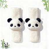 URAQT 2 stuks cartoon autogordelbeschermers, puppy kindergordelriemhoes, multifunctionele gordelbeschermers, bagageschouderpad voor volwassenen en kinderen