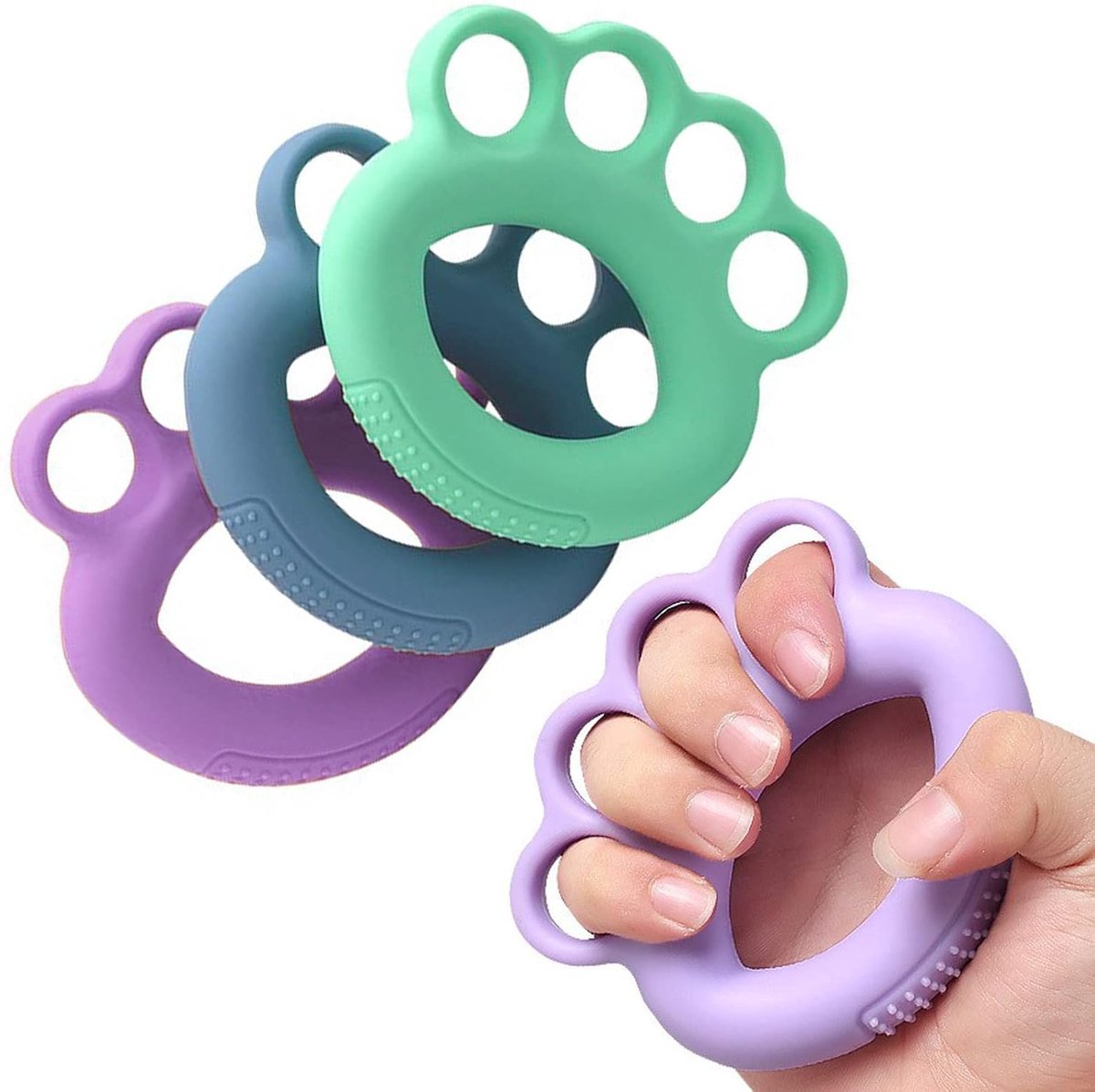 Stunq® Handtrainer Set Met Verschillende Weerstandsniveaus Voor Hand- En Vingertraining, Verpakking Van 3 Stuks