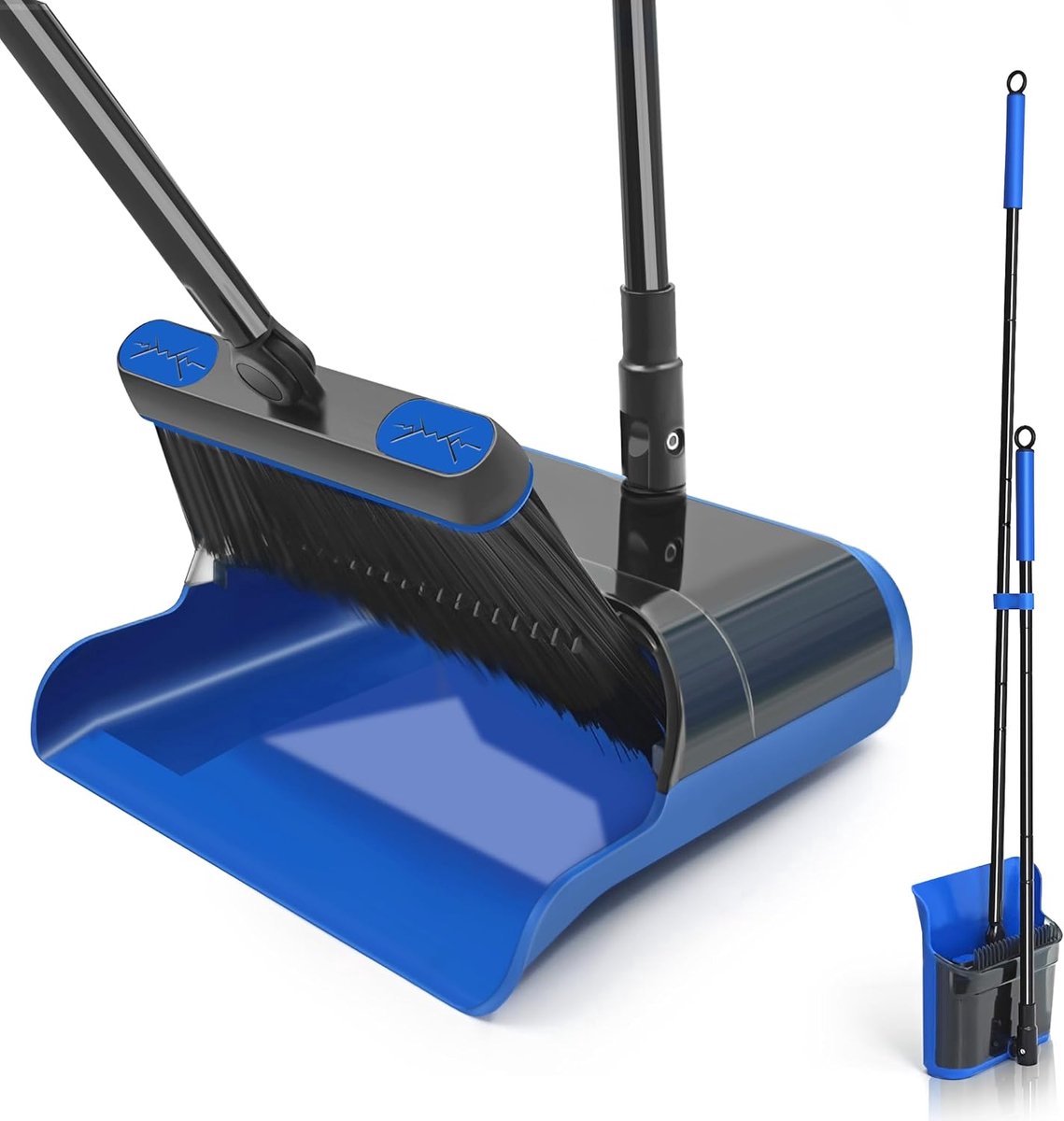 Stunq® Ergonomische Lange Stofblik En Bezem Set Voor Efficiënte Schoonmaak