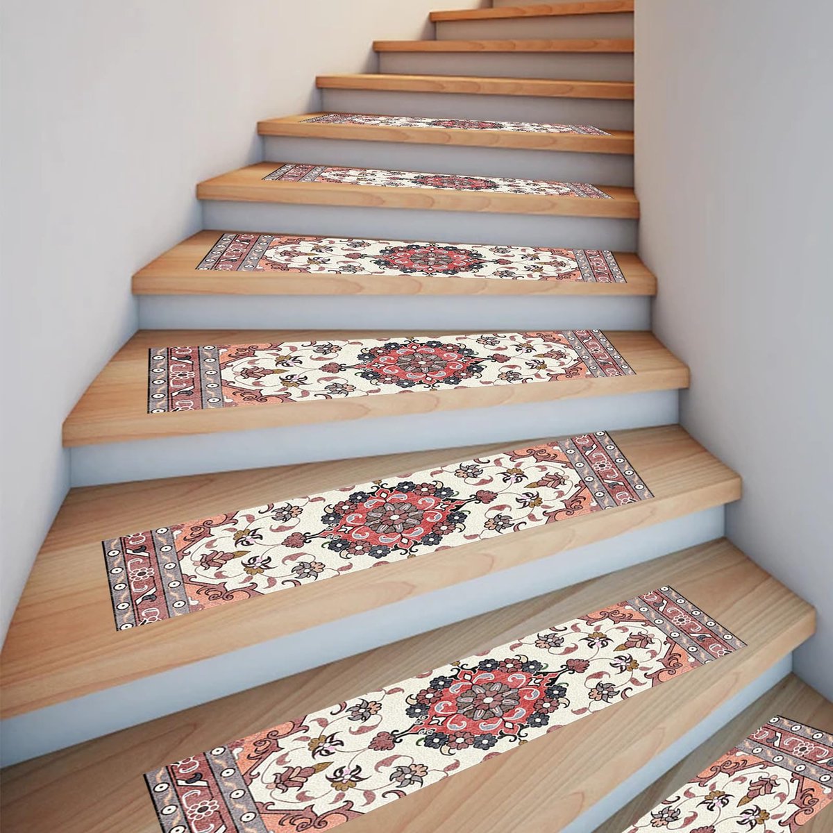 IMPERATORIS® Antislip Trapmatten – Veiligheid en Decoratie – Trapmatten voor Binnen – Duurzaam en Comfortabel – 15 stuks - 76x20cm