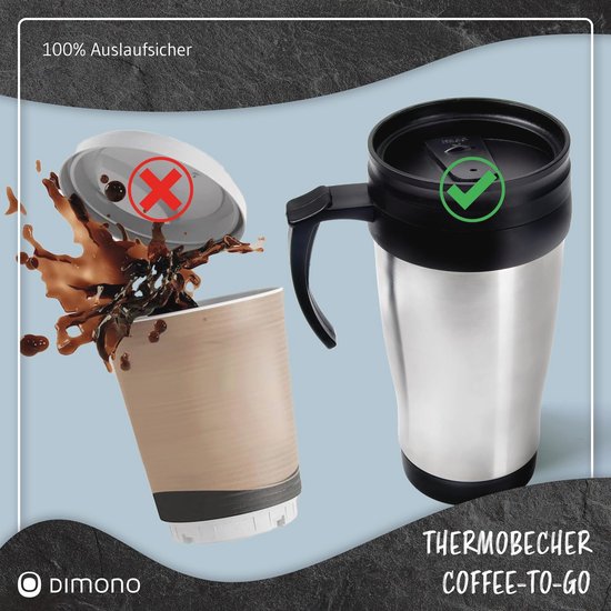 RVS Thermomok 400ml - Isolerende Koffiemok - Lekvrije Drinkbeker voor Onderweg — afbeelding 5