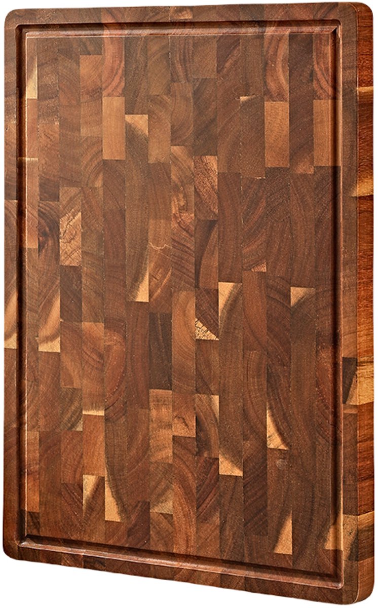 Easy Cooking - Acacia houten snijplank - met sapgeul en handvaten - 34x24x2,5 cm