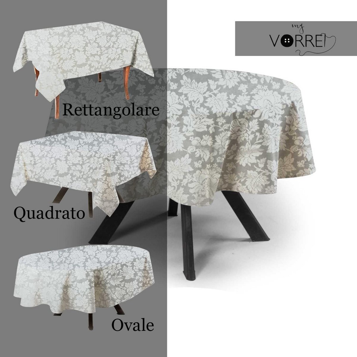 Ronde Tafelkleden Vuil- en Vlekbestendig Jacquard Polyester 220 cm