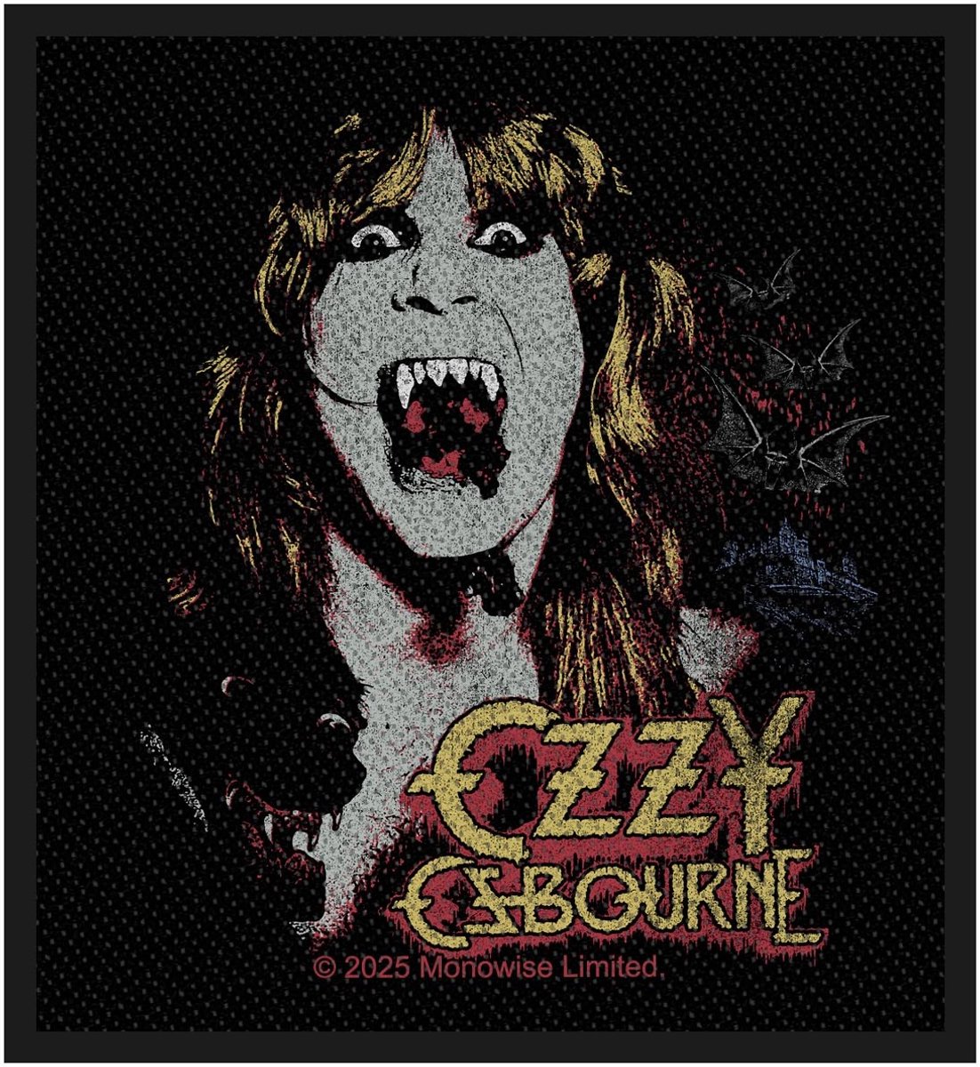 Ozzy Osbourne - Fangs Patch - Zwart