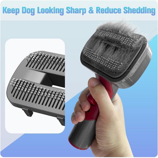 Brosse Anti-poils Pour Chat Et Chien - Toilettage Facile, élimination Sous-poils, Douce Pour La Peau