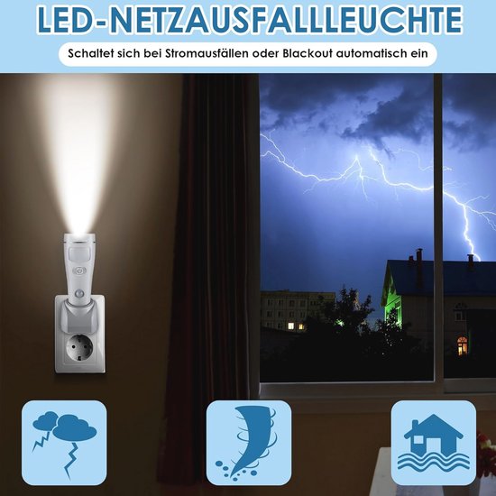 4-in-1 LED nachtlampje met bewegingssensor en zaklamp - Multifunctioneel, oplaadbaar en ideaal voor noodgevallen van Elro — afbeelding 5