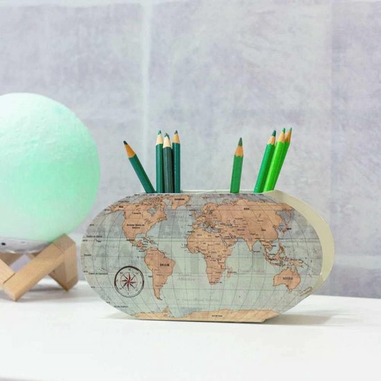 Houten Bureau Organiser met 6 Vakken en Feeën Ontwerp voor Kinderen en Kantoor