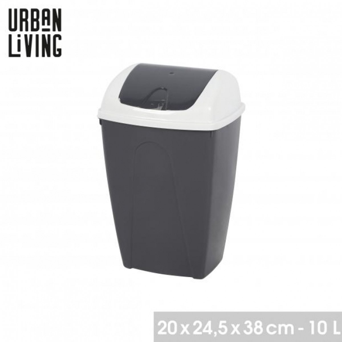 "PASHA" FLIP PRULLENBAK 10L TWEEKLEURIG WIT EN MOONROCK