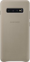 Samsung Lederen Cover - voor Samsung Galaxy S10 Plus - Grijs