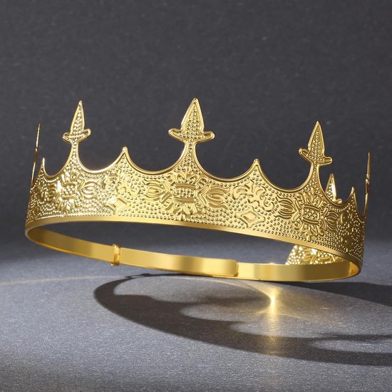 and - Metalen kroon Royal king deluxe - Één maat - Volwassenen