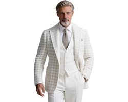 Casual Colbert Wit - Blazer - Heren - Zakelijk en Alledaags - Maat L