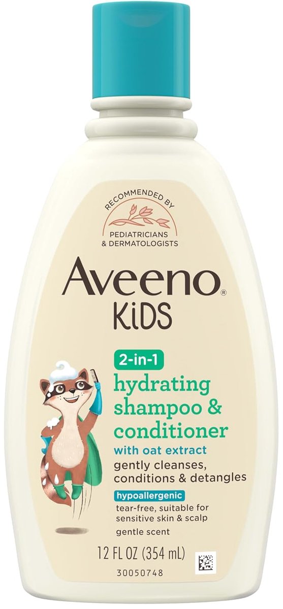 Aveeno Kids 2-in-1 Hydraterende Shampoo & Conditioner met Haverextract – Alle Haartypes – 354 ml