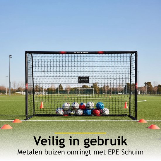 Dunlop Voetbaldoel Goal - 240x160 cm - Metaal - Voor kinderen en ...