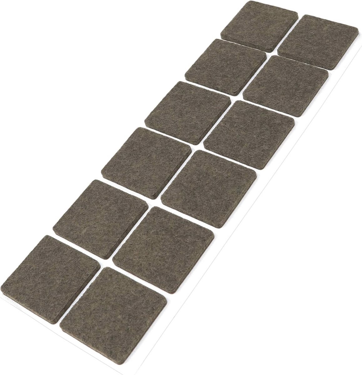 Zelfklevende Viltglijders 35x35 mm - Meubel- en Vloerbescherming | 12 Stuks Bruin