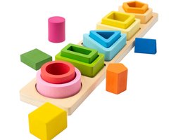 Montessori-speelgoed Voor Jongens En Meisjes Van 3 jaar en ouder - Houten Sorteer- En Stapelspeelgoed Voor Baby