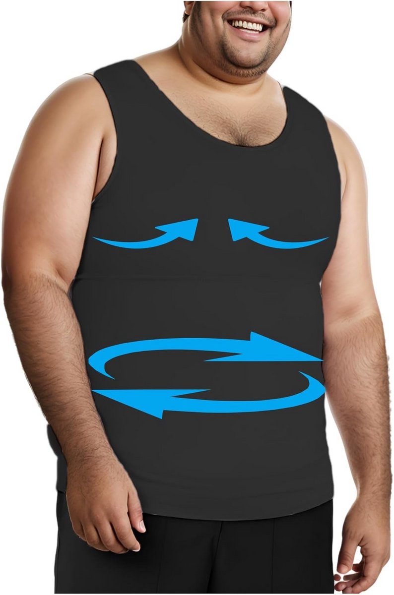 Compressie Hemd voor Mannen - Afslankende Onderkleding voor Borst en Buikcontrole