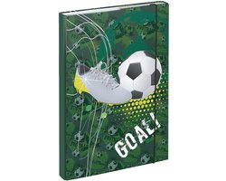 A4 Schoolmap met Elastiek en Binnenklep voor Jongens - Voetbalmotief