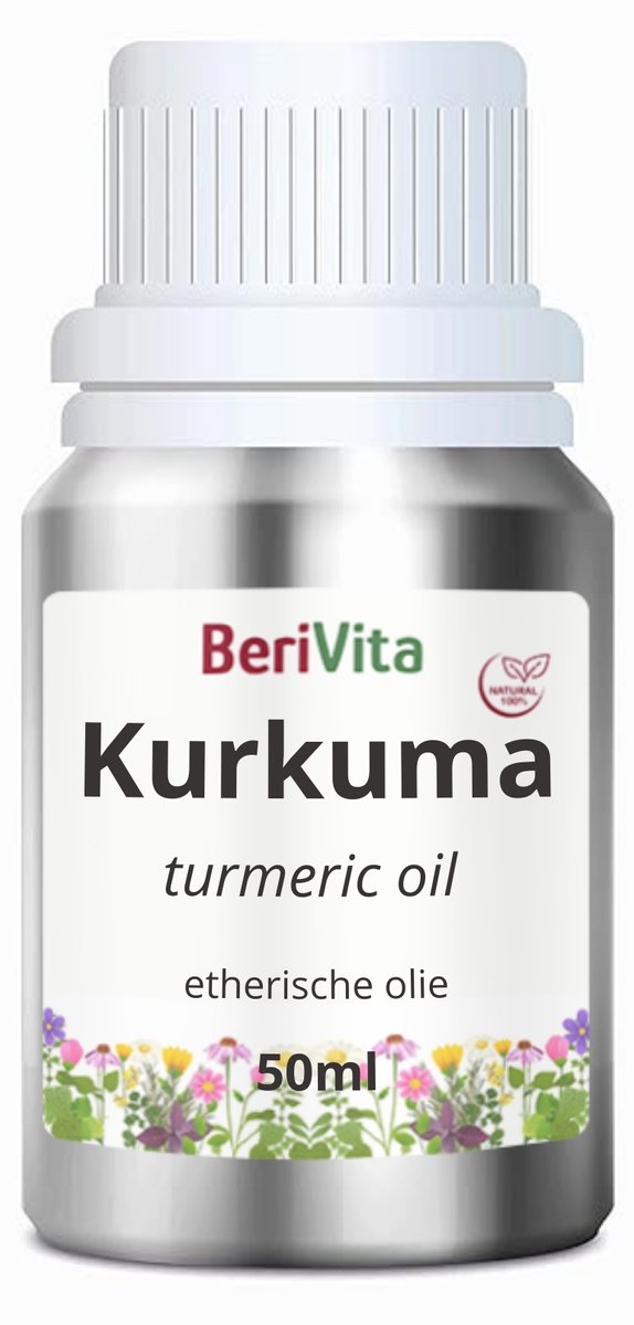 Kurkuma Olie 50ml - Pure Etherische Curcuma Olie - Turmeric Oil