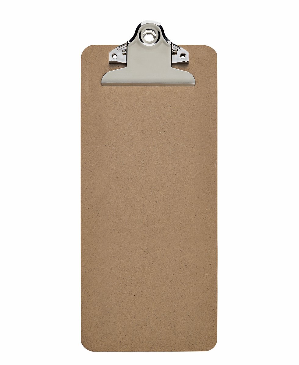DESQ® Klembord - 115 x 265 mm - MDF - Klassieke Klem - Smal Formaat