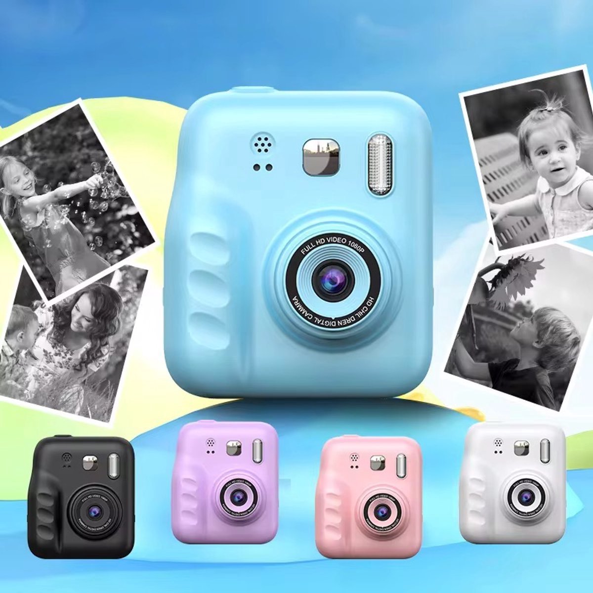 Jumalu Instant Camera – 2.4" HD Camera met Selfie Functie – 1080p – Inclusief 4 Rollen Fotopapier – Direct Print Camera voor Kinderen – Paars/Lila thumbnail 6