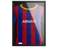 Avalo Wissellijst - Inlijsten Voetbal Shirt - 3D Box Frame - 60x80 CM - Zwart - Diepe lijst - Shirt Inlijsten In Fotolijst