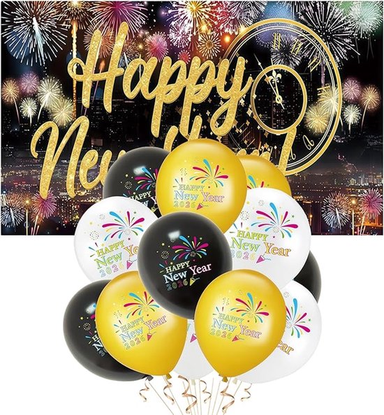 Ballonnen Happy New Year | ballon Gelukkig nieuwjaar | De Goede Keus