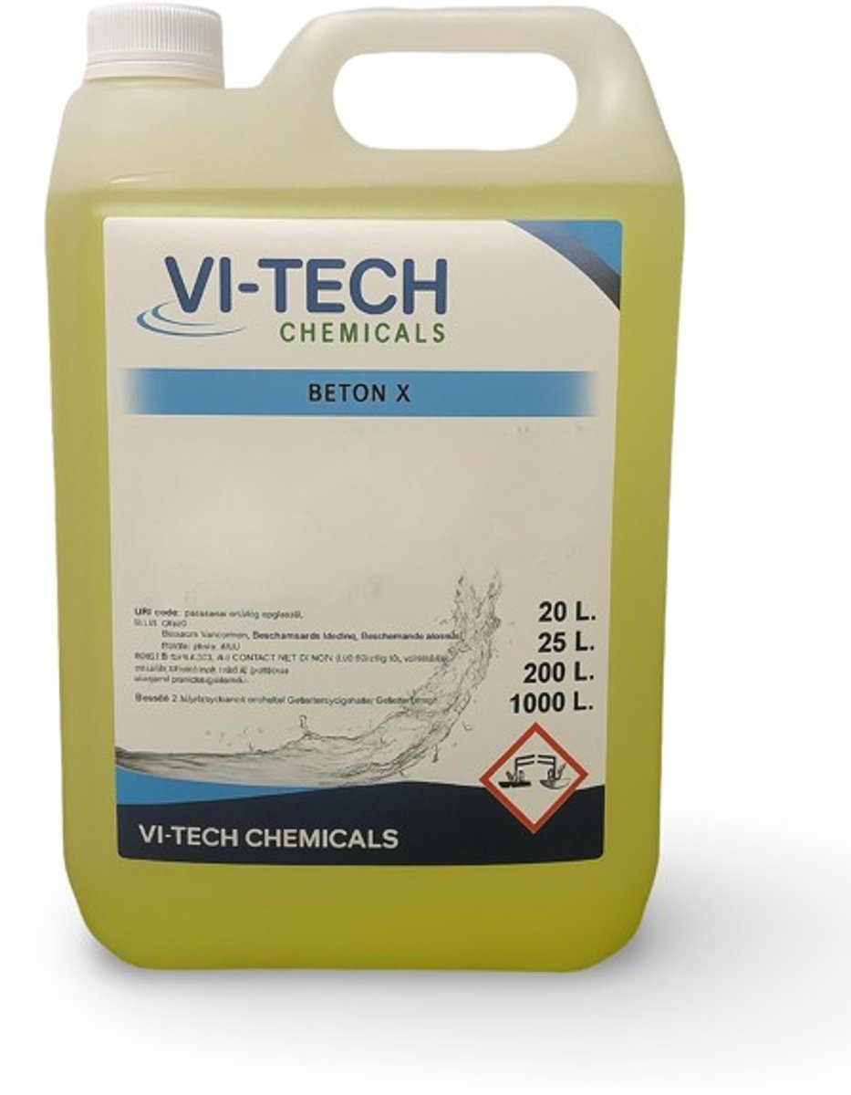 Vi-Tech Chemicals Beton-X - 5 LTR - Betonverzegelaar - 5 liter - Waterafstotend - Transparant