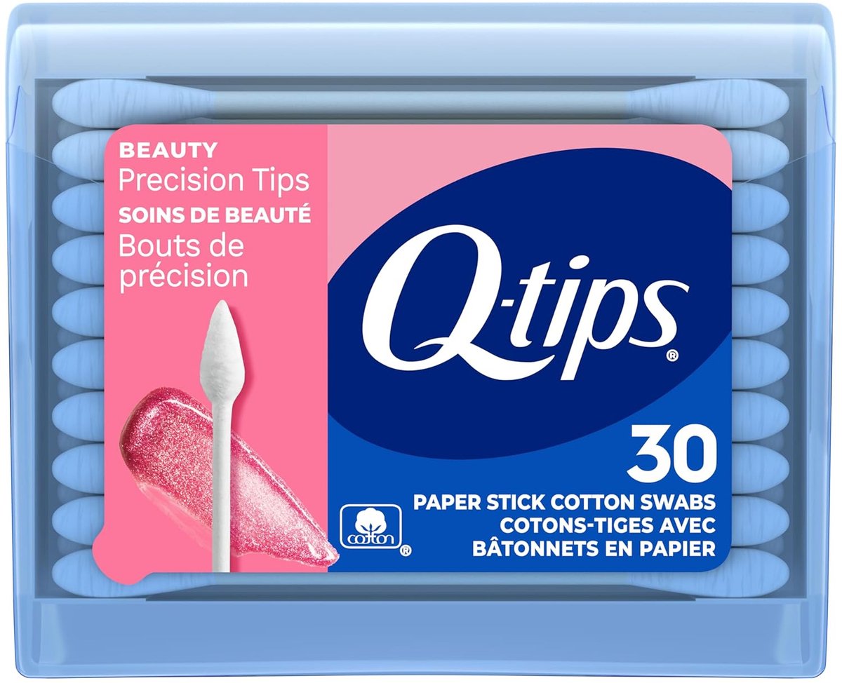 Q-Tips 100% katoenen Precision Tip wattenstaafjes - 30 stuks - Travel Size