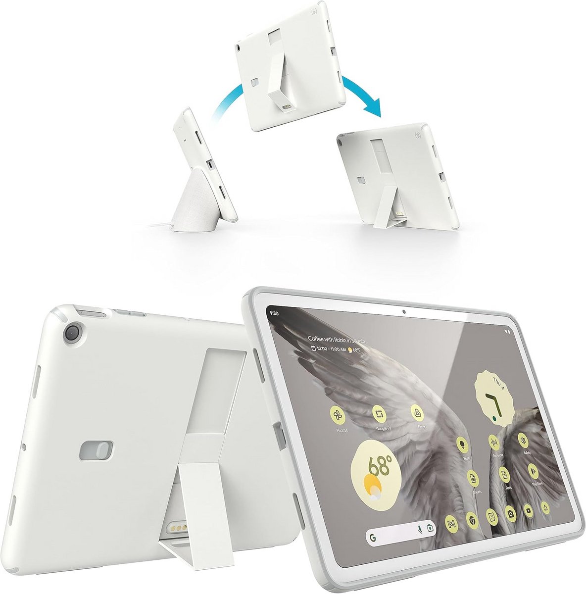 Dun en krasbestendig hoesje met standaard voor Google Pixel Tablet 2023