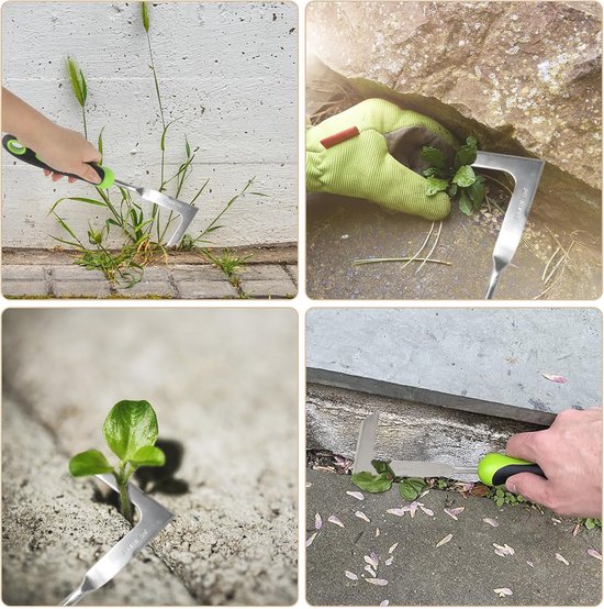 Onkruidkrabber met Steel en Handgreep - 2 Stuks Handonkruidstekers voor Efficiënt Tuinonderhoud van Simply Natural — afbeelding 5