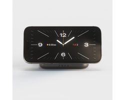 Zens Magnetic Nightstand Charger – Qi2 15 W draadloze lader – MagSafe compatibel – Klok en wekker – Zwart
