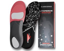 Caresense® - Orthopedische inlegzolen voor mannen en vrouwen - Hielspoor en Fasciitis plantaris zooltjes - Steunzolen voor schoenen - platvoeten - Podologische inlegzolen voor voetboogpijn - Hoge boog - Inlegzolen voor laarzen - Maat M
