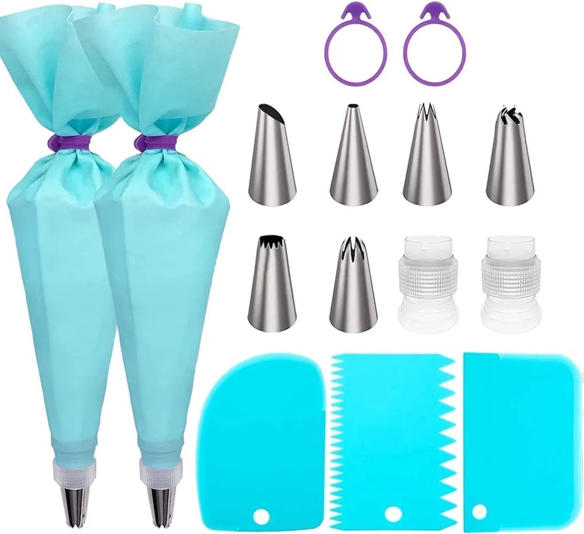 Spuitzakken en spuitmondjes, taartdecoratieaccessoireset, herbruikbaar