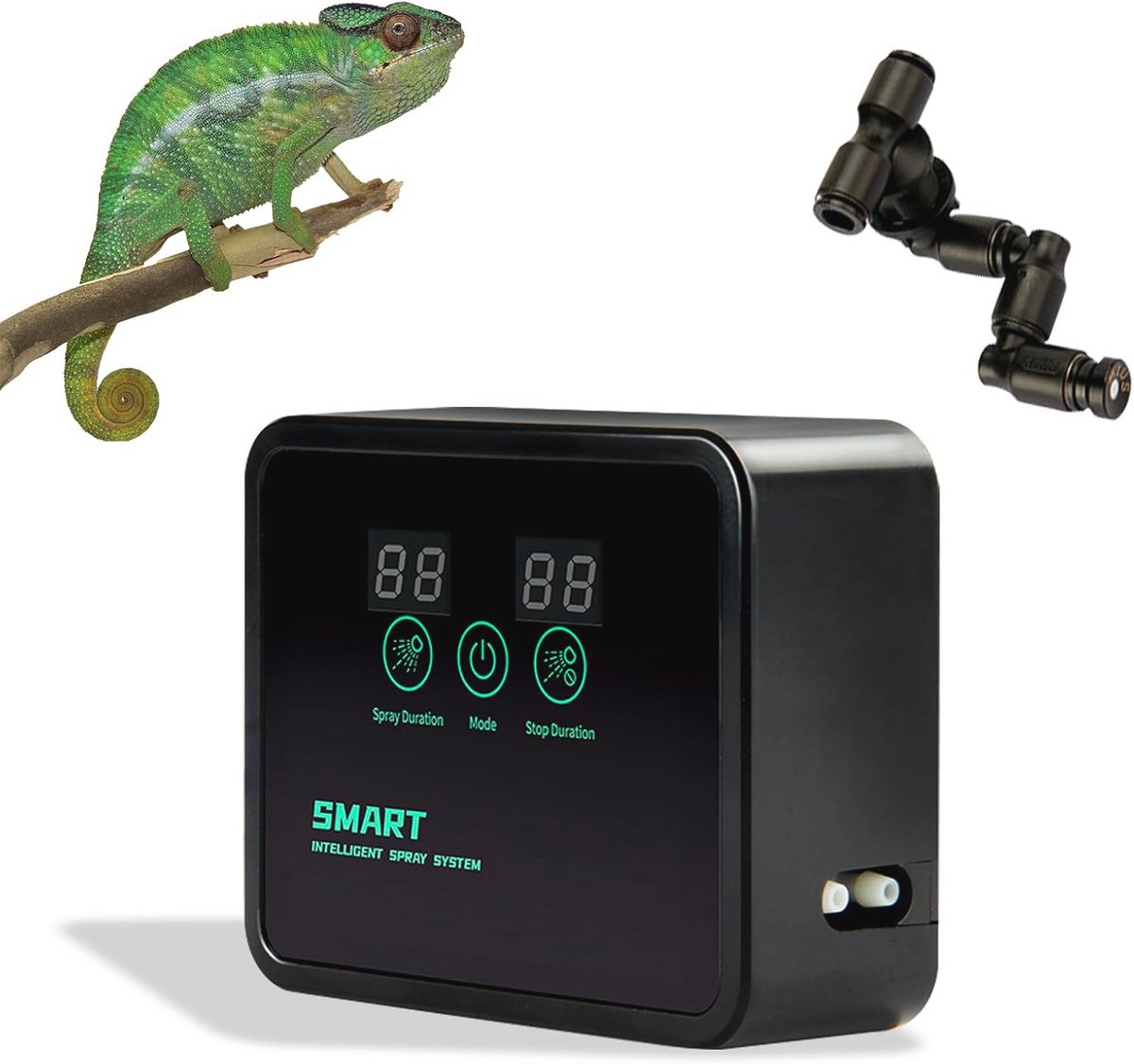 Luchtbevochtiger voor reptielen met intelligent verstuivingssysteem