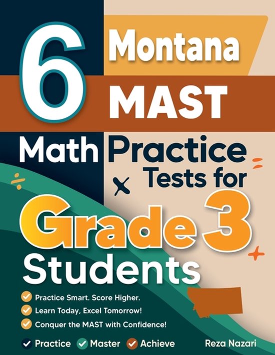 6 Montana MAST Math Practice Tests for Grade 3 Students - cover