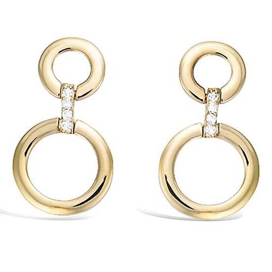 CHIVAL - Oorbellen 18K Verguld Goud "Solyn" - Elegant, Hypoallergeen, Luxe, Cadeau voor haar, Sieraad, Tijdloos, Oorstekers, Liefde, Romantiek, Geschenkverpakking, Kerst
