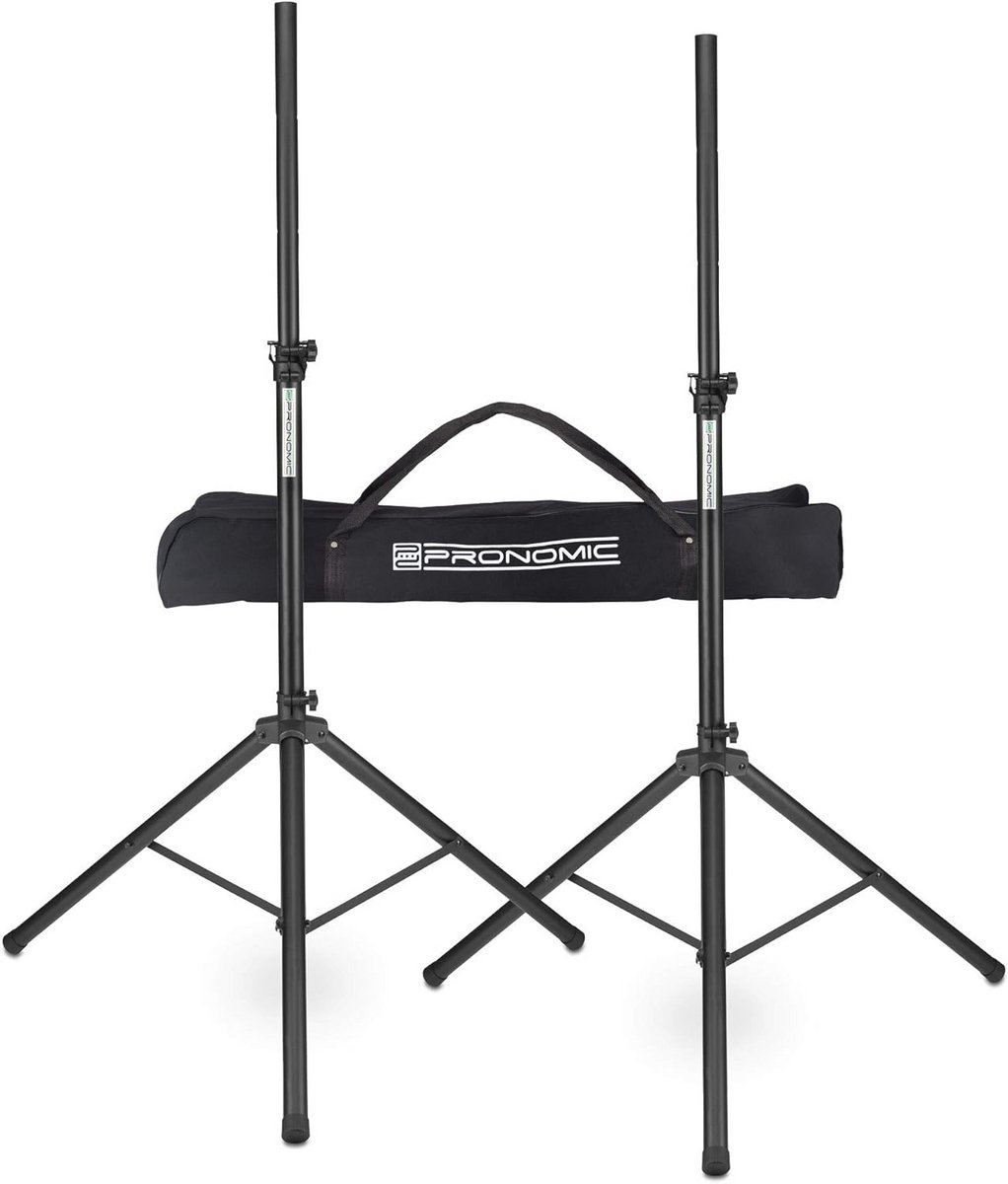 Uitschuifbare Luidsprekerstatief Set met Draagtas – Max. 35 kg, Hoogte 120-193 cm, Staal